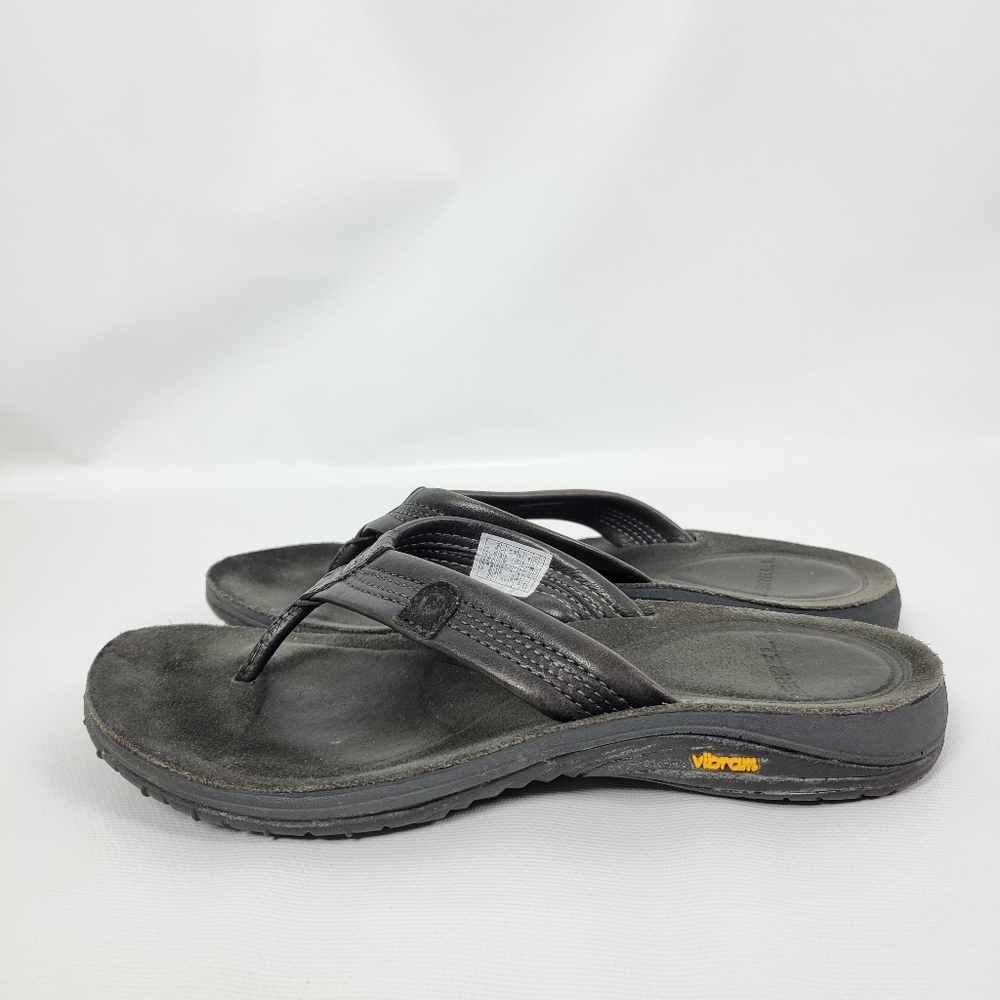 Merrell Leather Slip On Thong Vibram Sandals Sz 7